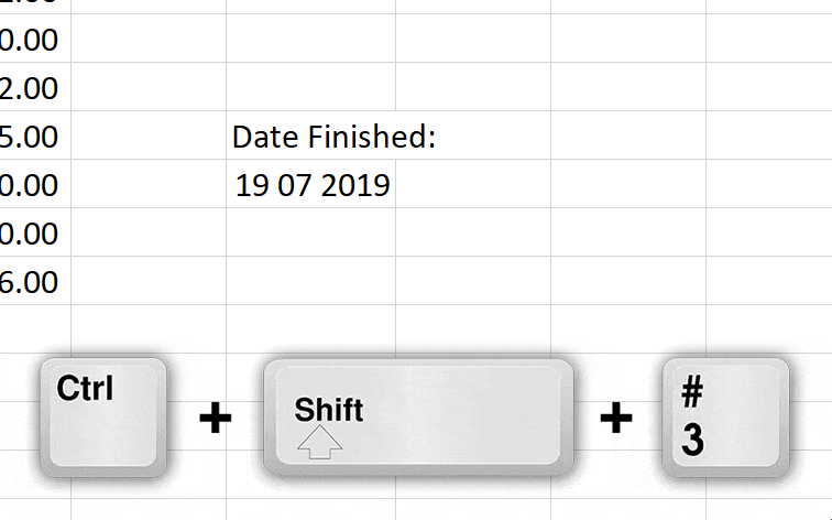 ctrl +down row in excel for mac